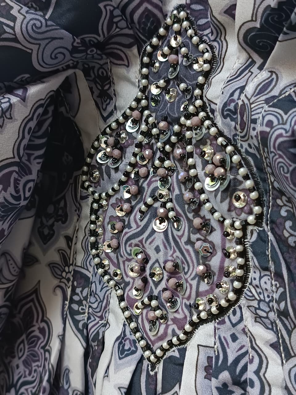 PRINTED KAFTAN (NAVY) - Image 4